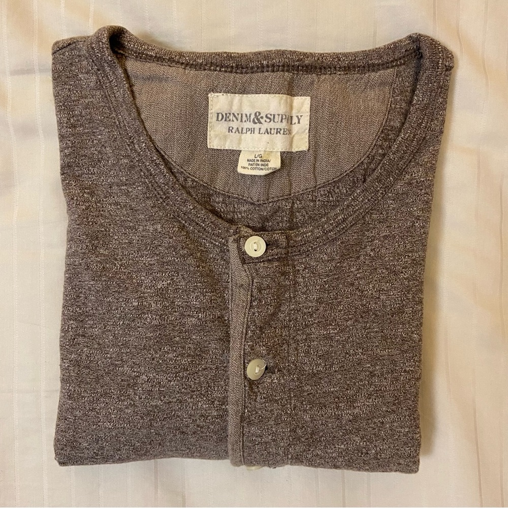 Ralph Lauren Denim & Supply long sleeve with 3 buttons sz L - Picture 10 of 11